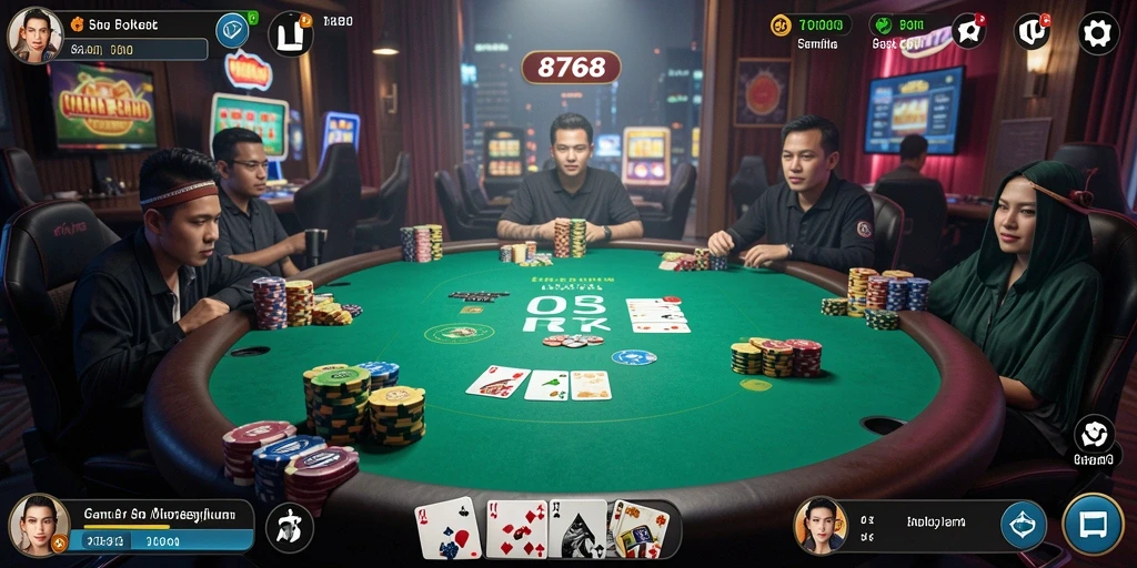 Tampilan gameplay seru dari 8768, aplikasi poker terbaik.