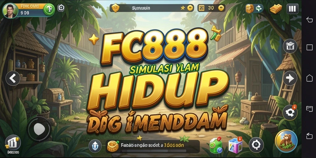 Tampilan gameplay FC888 yang menampilkan interaksi karakter dan dunia.