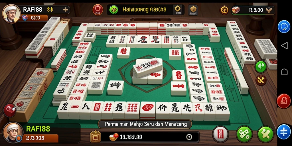 Tampilan gameplay Mahjong yang menarik di RAFI88.