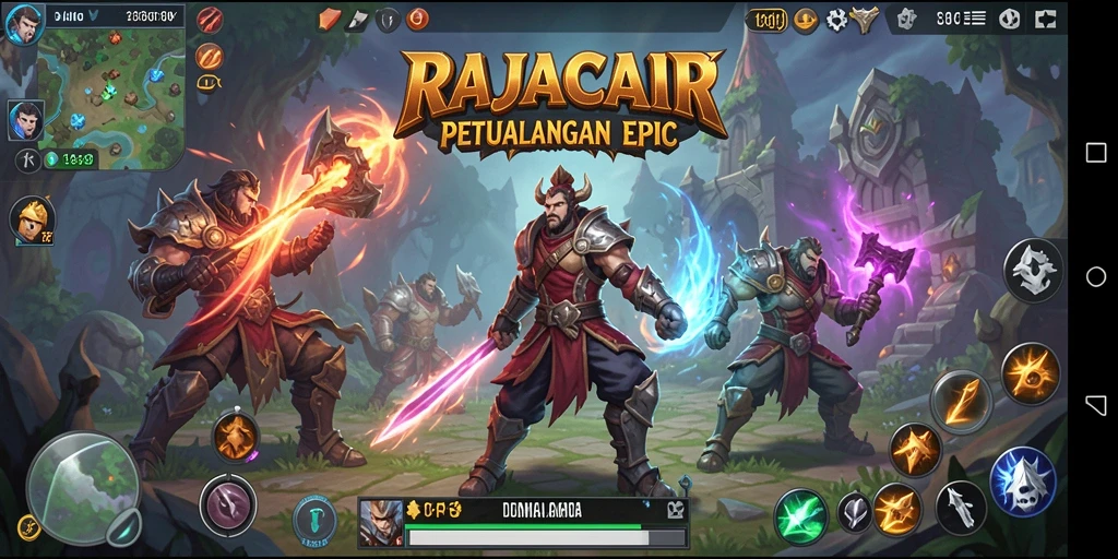 Tangkapan layar gameplay RAJACAIR yang menampilkan pertarungan mendebarkan.
