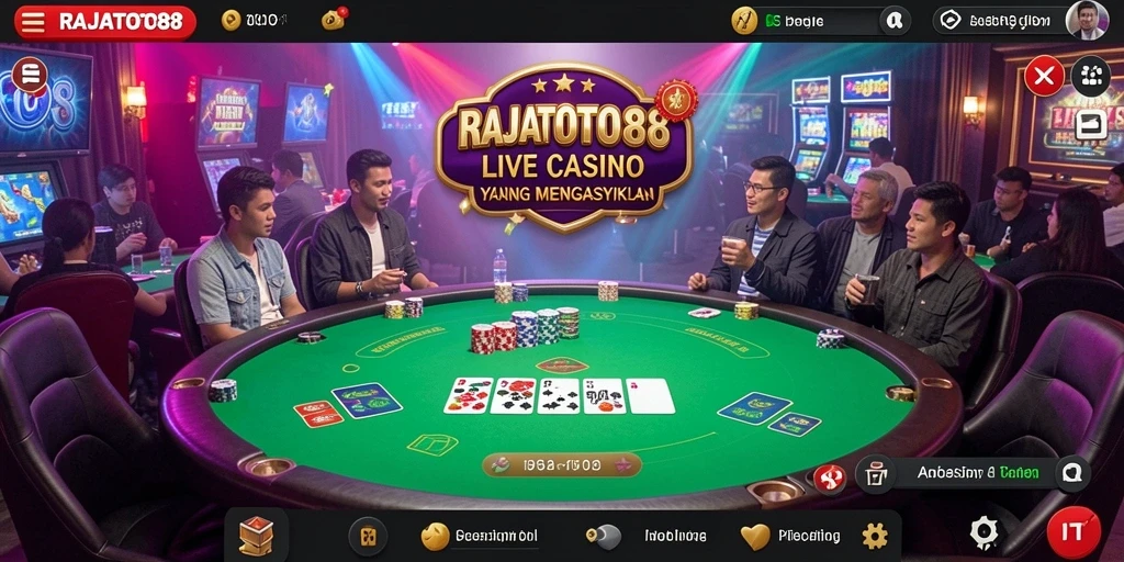 Tampilan gameplay Live Casino yang menarik dan mendebarkan di RAJATOTO88.