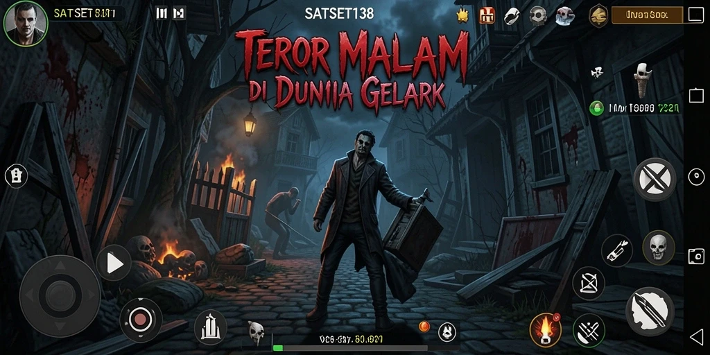 Screenshot dari gameplay SATSET138 yang menampilkan suasana menyeramkan.