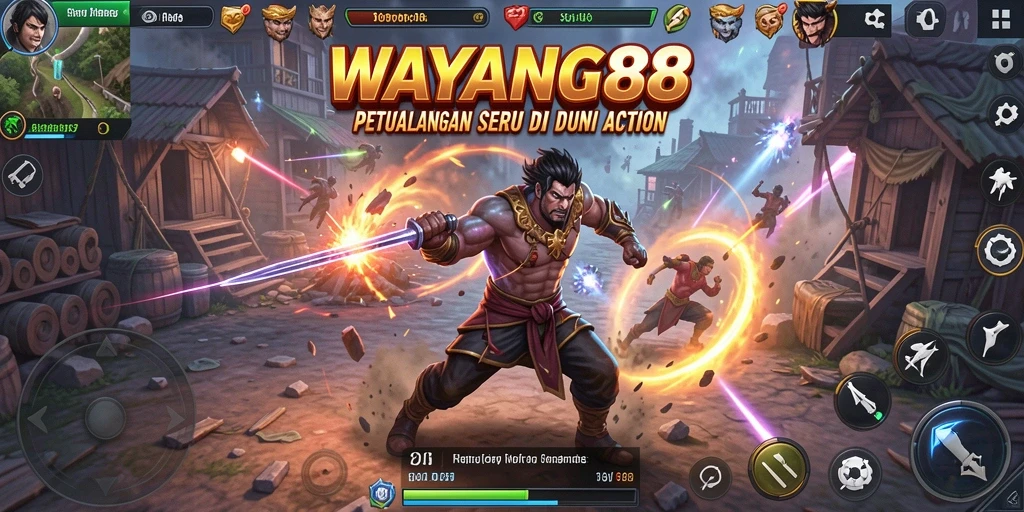 Tangkapan layar menampilkan aksi mengesankan dalam WAYANG88.