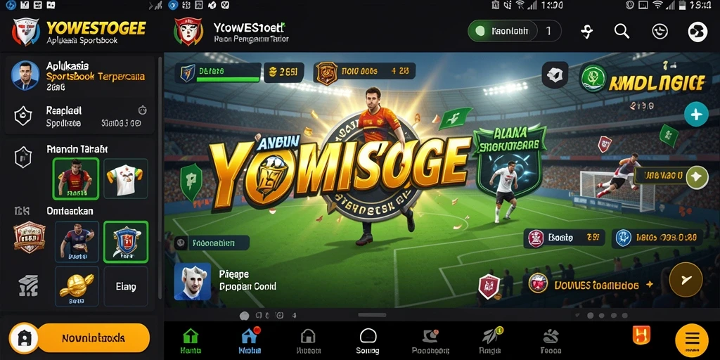 Screenshot YOWESTOGEL menampilkan antarmuka taruhan olahraga yang menarik.